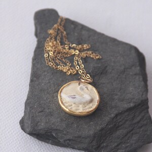 Dainty Swan gold filled necklace Wildlife jewelry cameo ceramic swan lake Intaglio gold pendant necklace porcelain 14k jewelry mom Gift image 3