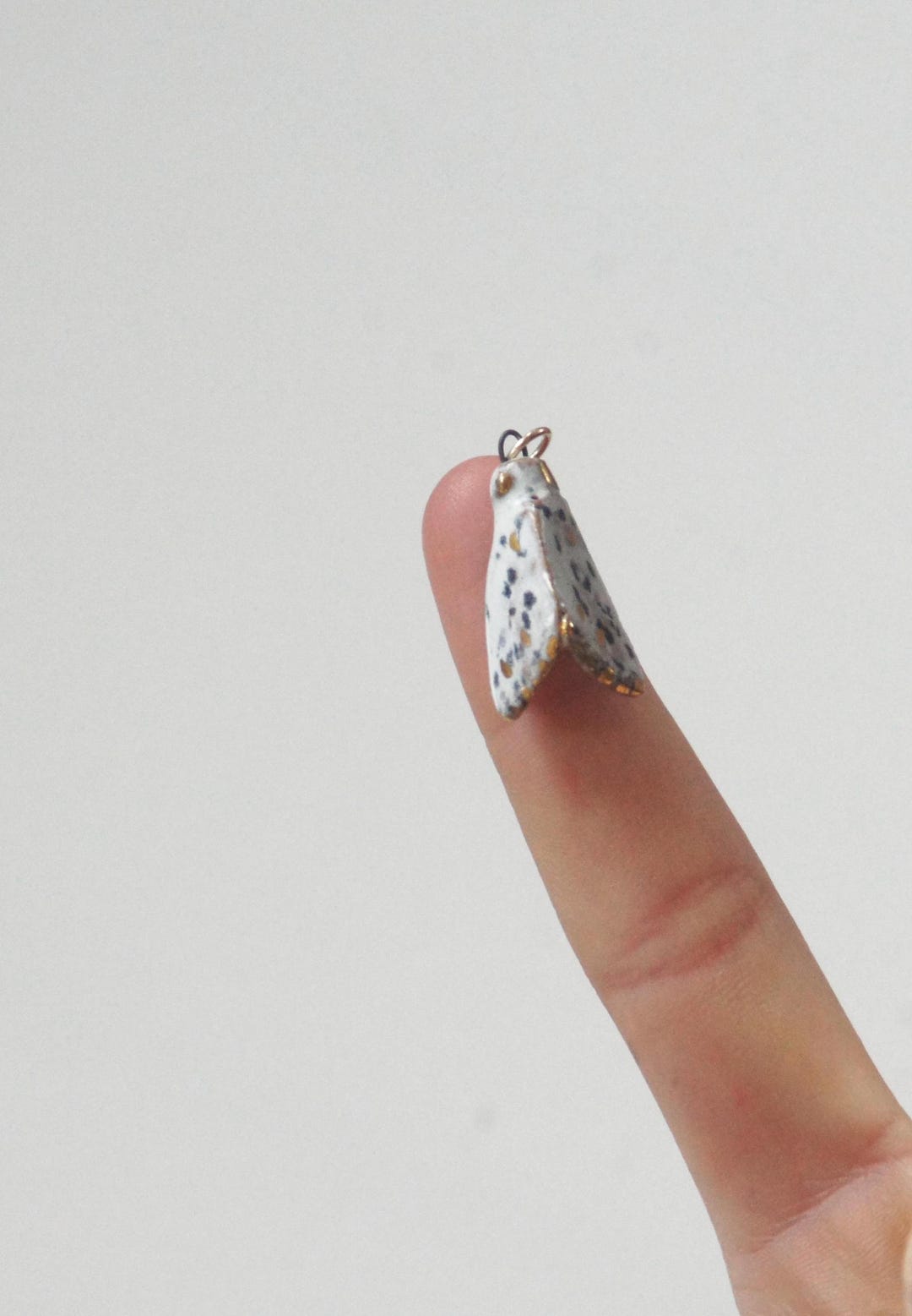 Moth Friend Moth Necklace: Butterfly Gold Necklace; Ceramic Jewelry, Gift for Her ...
