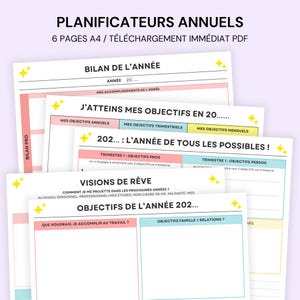 A4 Digital Printable Annual Planner Productivity Organization Productive Year ASD ADHD