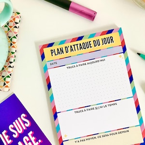 A6 Notepads, Daily Planner, Organization, Productivity, Office Notepad, ADHD ASD, Humor, 50 Detachable Pages