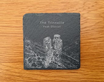 The Trinnacle Peak District Landmark Slate Coaster