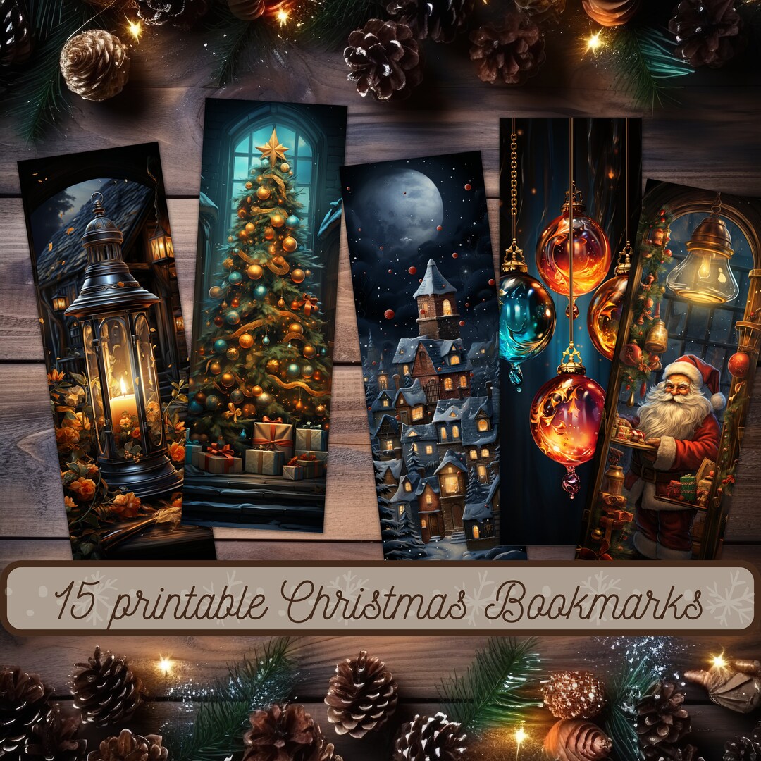 Printable Bookmark Christmas Bookmark Designs Bookmarks - Etsy