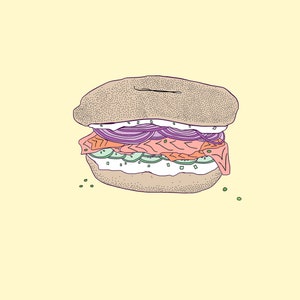 Lox Bagel Print