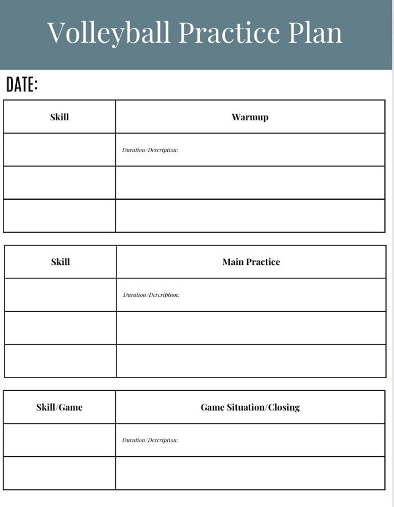 Volleyball Coaching Sheet, Volleyball Practice Plan, Volleyball Game Volleyball Coaching Sheet, Volleyball Practice Plan, Volleyball Game