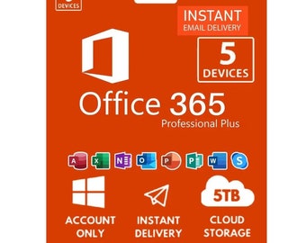 LIFETIME ACCESS Office 365 Pro Plus + 5TB One Drive for Mac, Windows, IOS and Android