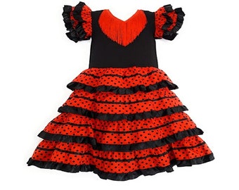 Robe flamenco sevillane pour Fille