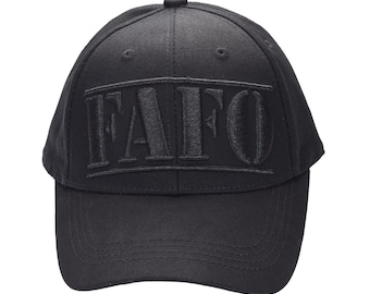 Dark FAFO President Trump Cap – Premium Cotton Twill Patriot Hat