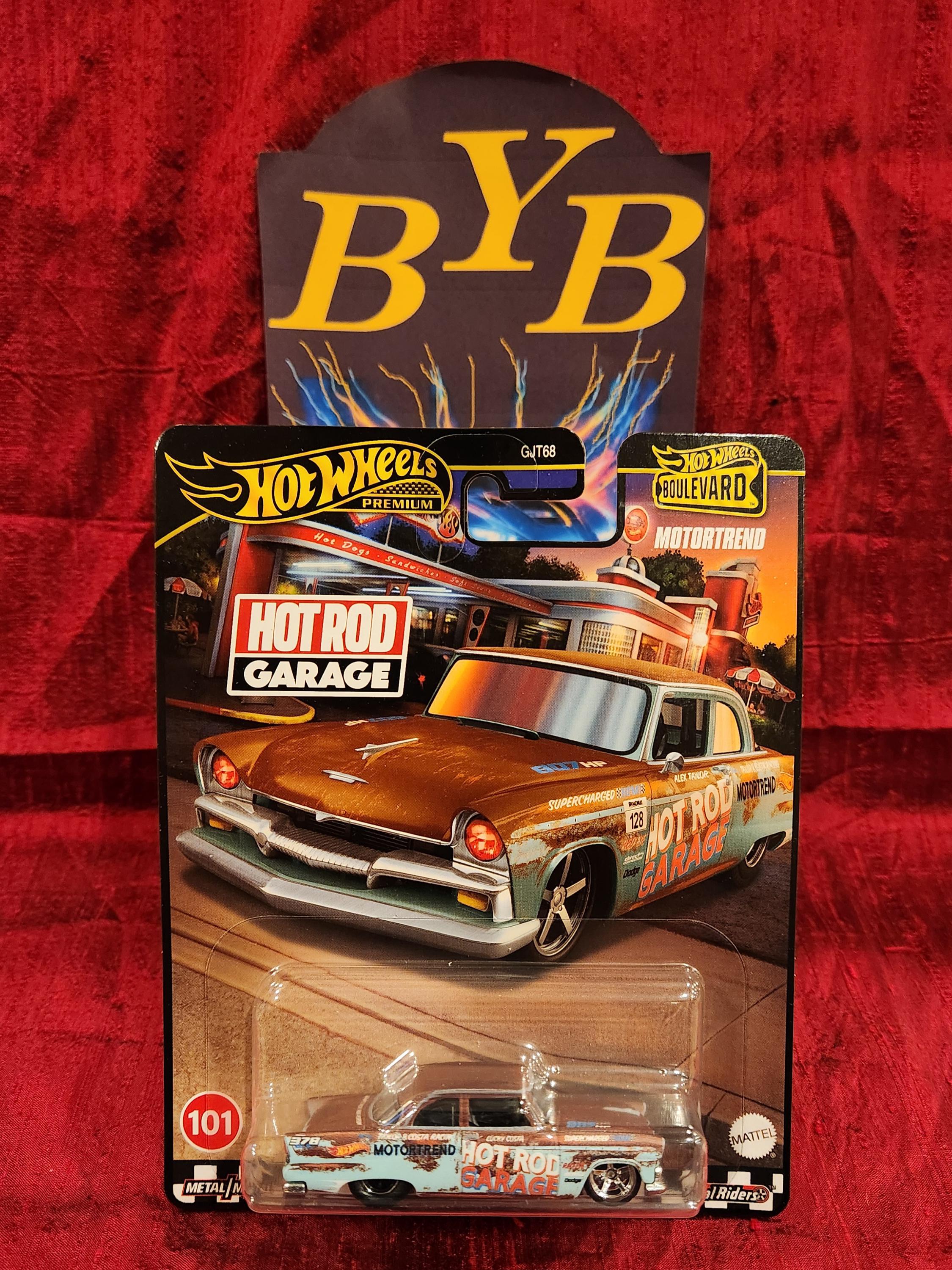 Hot Wheels Boulevard 1955 Plymouth Savoy – Premium Modellauto Im Maßstab 1:64 Mit Metallkarosserie