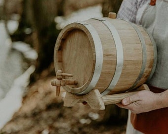 Personalized oak barrel 3l, 5l, 10l, 20l for aging your own whiskey, rum, tequila, wine, cognac, Oak Whiskey wooden Barrel, Gifts for Men