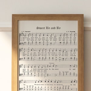 Sweet By and By Hymn - Printable Hymn -  Sheet Music Hymn -INSTANT DOWNLOAD - Scrapbooking Paper - Crafts - Hymn Art - Christian Art