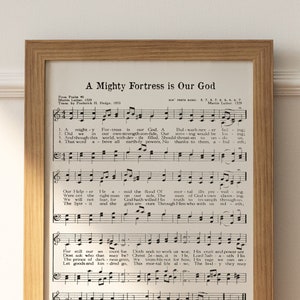 A Mighty Fortress is Our God- Printable Hymn -  Sheet Music Hymn - INSTANT DOWNLOAD - Scrapbooking Paper - Crafts