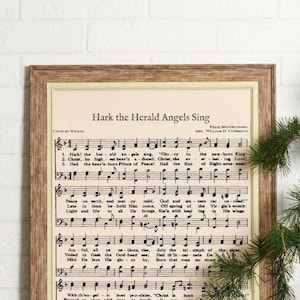 Hark the Herald Angles Sing  - Printable Hymn -  Christmas Sheet Music  - -INSTANT DOWNLOAD - Christmas Carols - Christmas Hymns- svg file