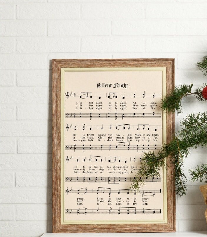 Silent Night Christmas Hymn Printable Hymn Christmas Sheet Music ...