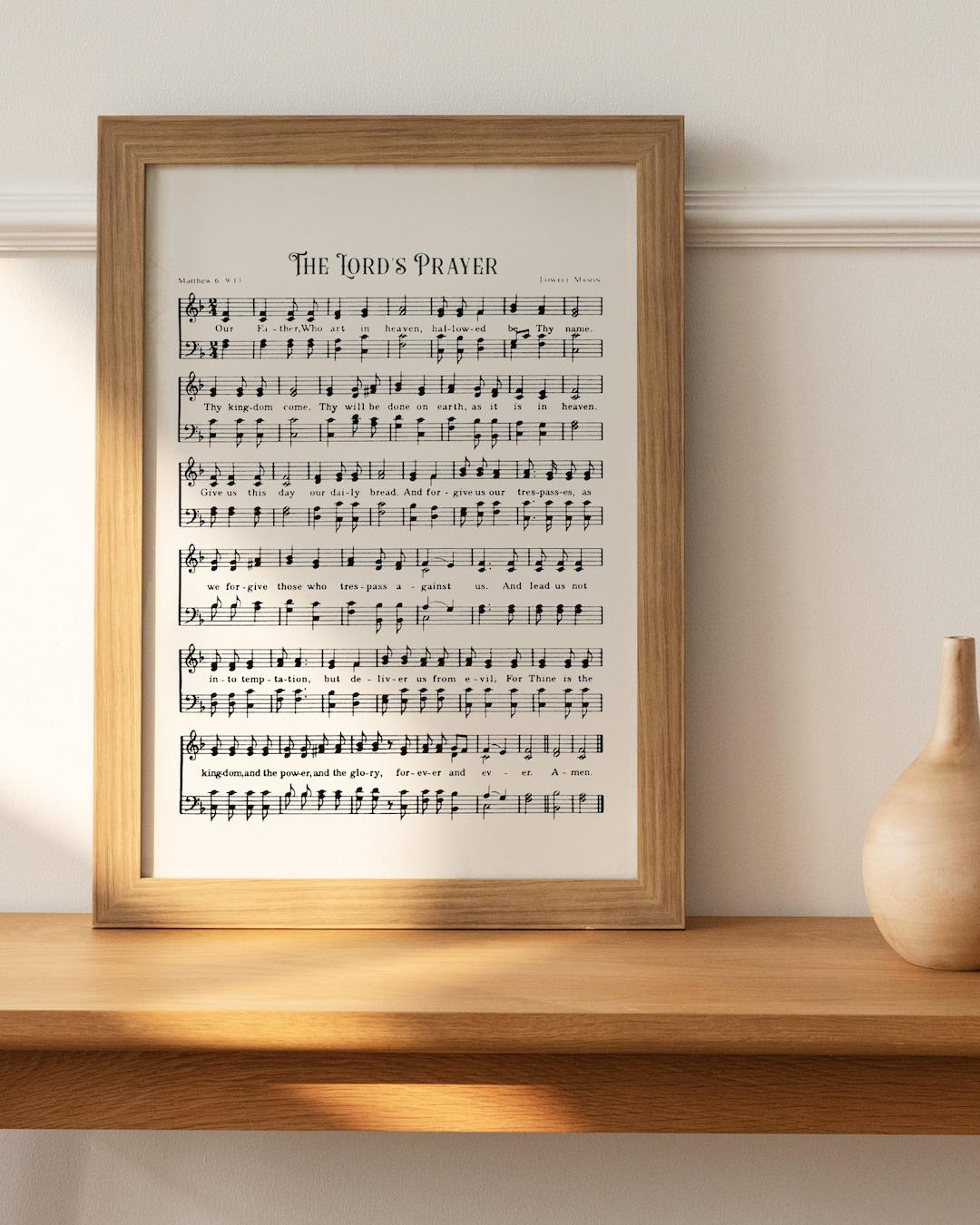 The Lords Prayer Printable Hymn Sheet Music Hymn INSTANT DOWNLOAD ...