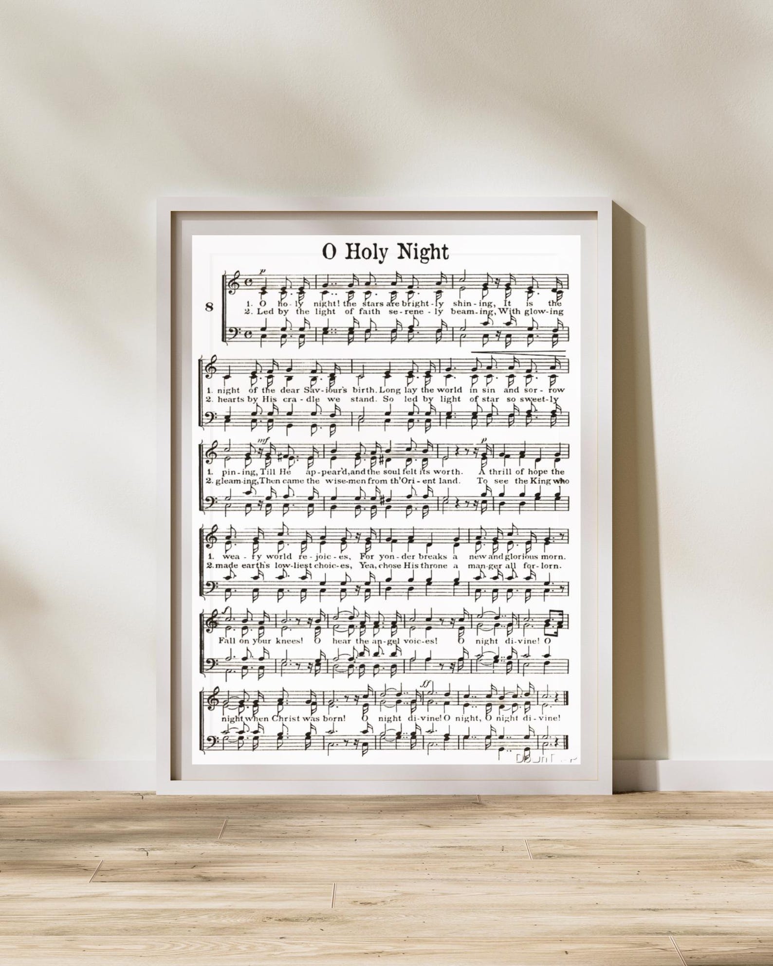 O Holy Night Printable Hymn Christmas Sheet Music INSTANT DOWNLOAD