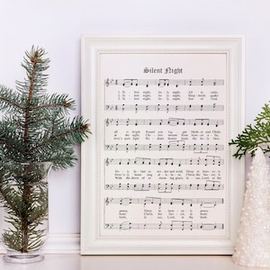 Silent Night Christmas Hymn Printable Hymn Christmas Sheet Music ...