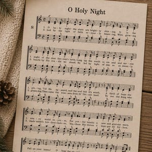 聖夜クリスマス賛美歌楽譜 – 印刷可能なキャロル（デジタルダウンロード）