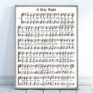 O Holy Night  - Printable Hymn -  Christmas Sheet Music -INSTANT DOWNLOAD - Christmas Carols - Christmas Hymns -Christmas Crafts