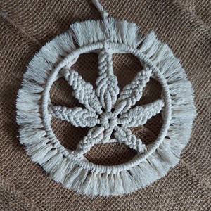 Marijuana Leaf Macrame Wall Hanging