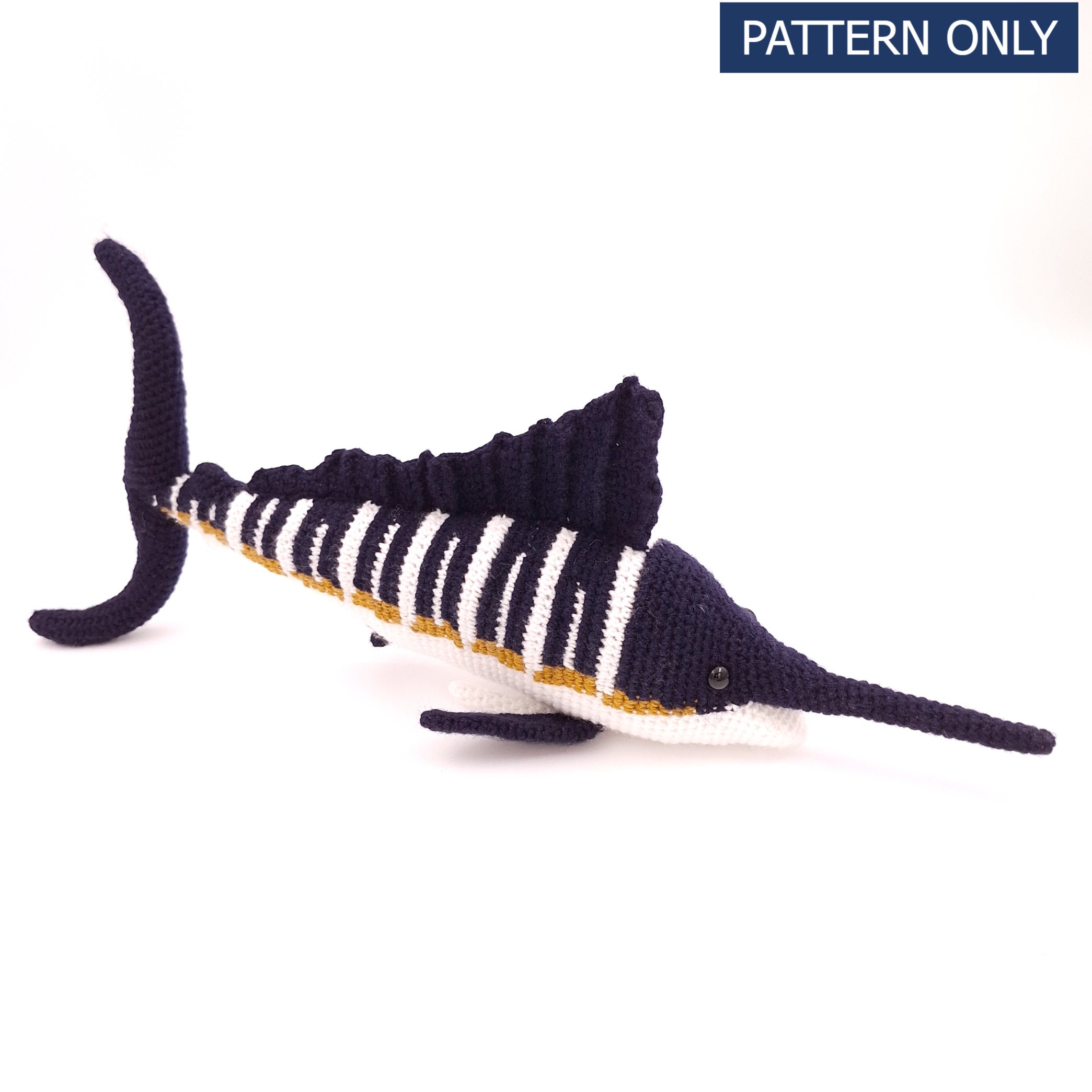 RippleFischer クラーケンジャーク83【中古品】 Stuart the Striped Marlin | Crochet Pattern | Easy to Follow