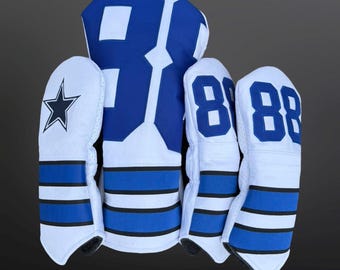 Golfclubhoes geïnspireerd op Dallas Football – Handgemaakte hoes van jerseystof