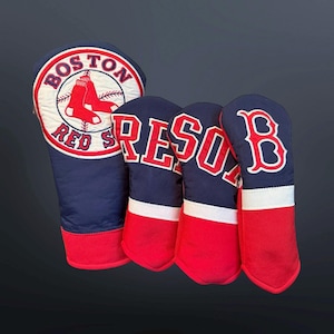 Funda de golf inspirada en el béisbol de Boston: hecha a mano en tela de jersey