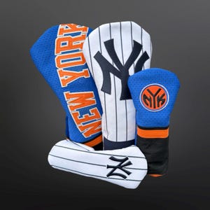 Custom New York Yankees Golf Head Covers: Driver, Fairway, and Hybrid Options - New York Sports gift-Fathers Day Golf Gift
