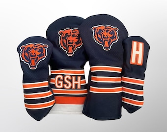Custom Chicago Bears Golf Headcover Set | Driver, Fairway Woods | NFL fan gift-Fathers Day Golf Gift