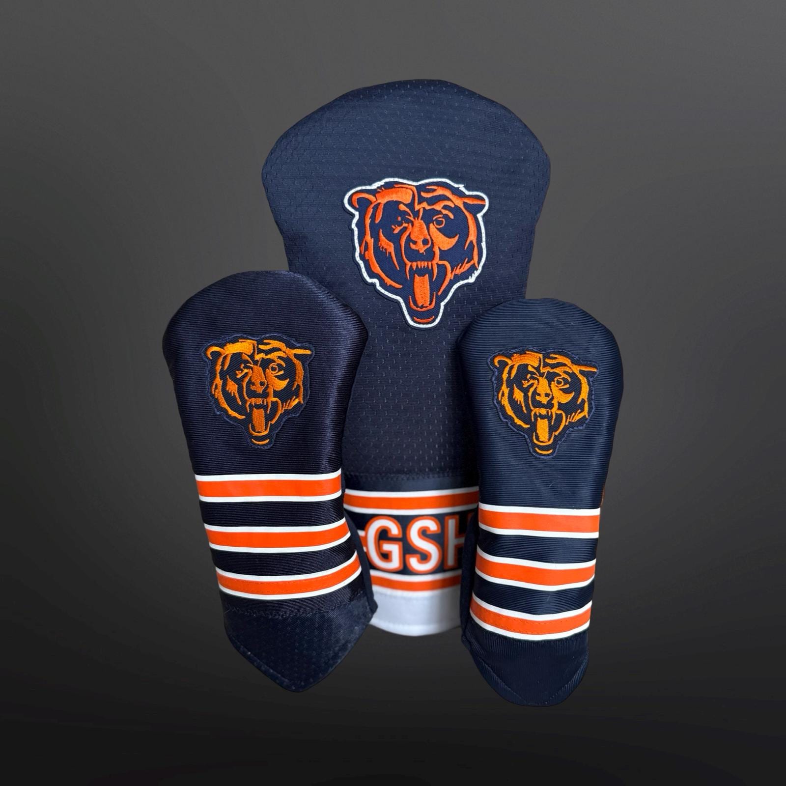 Handmade Chicago Bears Golf Headcovers - Drivers and fairway woods - Bears fan gift