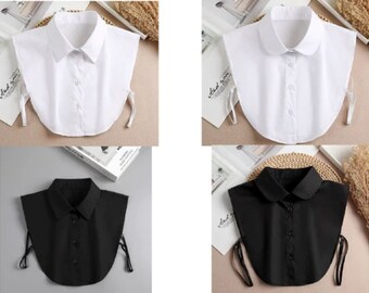 Pure White, Black / Fake Collar A0088