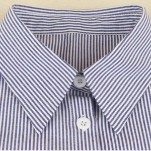 Blue Fake Collar / Cotton Half Fake Collar / Half Shirt Collar / Removable Fake Collar A0219 image 5