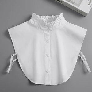 Pure White Cotton Fake Collar / Cotton False Collar /Removable Fake Collar / Detachable Collar / Fake Wrist Cuffs A0635 image 2