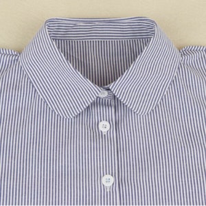 Blue Fake Collar / Cotton Half Fake Collar / Half Shirt Collar / Removable Fake Collar A0219 image 7