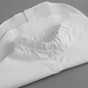 Pure White Cotton Fake Collar / Cotton False Collar /Removable Fake Collar / Detachable Collar / Fake Wrist Cuffs A0635 image 5