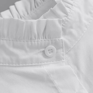 Pure White Cotton Fake Collar / Cotton False Collar /Removable Fake Collar / Detachable Collar / Fake Wrist Cuffs A0635 image 4