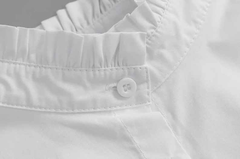 Pure White Cotton Fake Collar / Cotton False Collar /Removable Fake Collar / Detachable Collar / Fake Wrist Cuffs A0635 image 4