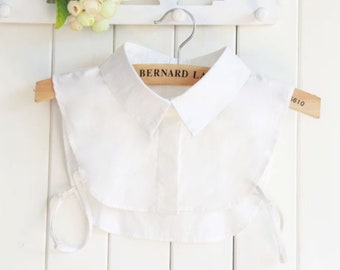 White Fake Collar / Cotton Half Fake Dickie Collar / Half Shirt Collar / Removable Fake Collar A0613