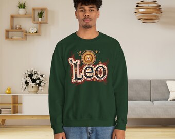 Sudadera Leo Zodiac - Jersey de león astrológico, top de regalo de signo estelar, ropa Leo de astrología, regalo de cumpleaños de signo solar