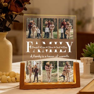 Personalized Photo Night Light Mothers Day Gifts, Personalized Mum Gifts, Led Night Gift from Daughter Son, Birthday Gifts for Family, Mom