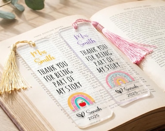 Teacher Christmas Gifts,Custom Bookmark For Teacher,Thank You Gifts,Gifts for Teacher,Leaving School Gifts,End of Term Gifts,Tutor Gifts