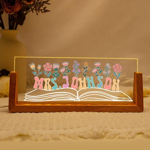 Placa con nombre para maestro Deak, placa con nombre para escritorio de consejero escolar, obsequio de agradecimiento para maestros, letrero con nombre personalizado para escritorio, regreso a la escuela, graduación