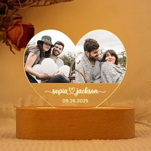 Custom Photo LED Light, Couple Gift for Girlfriend, Photo Collage Gift, 10th Wedding Anniversary Gift For Couple, Birthday Gifts for Couple