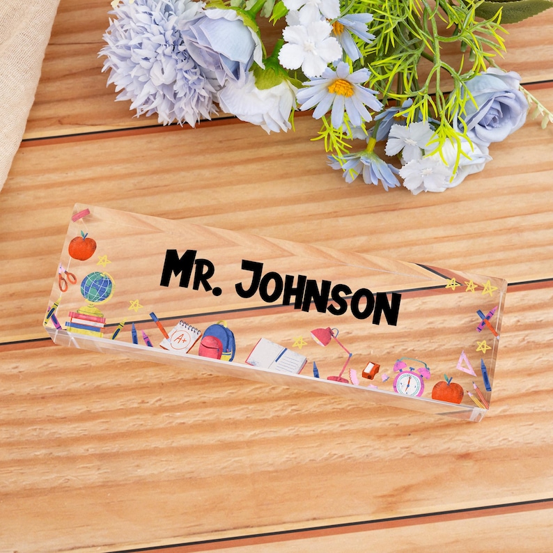 Personalized Teachers Gift, Desk Name Plate Teacher,teacher Desk Plaque