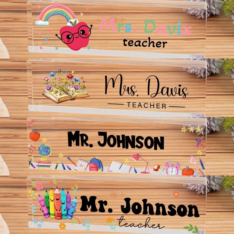 Personalized Teachers Gift, Desk Name Plate Teacher,teacher Desk Plaque