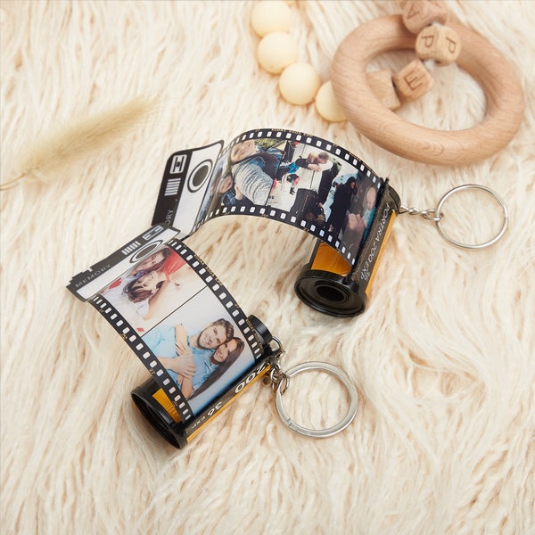 Personalized Photo Film Roll Keychain,Custom Picture Keyring,Gifts For Lover Family,Camera Film Roll Keyring,Memorial Album,Anniversary gift