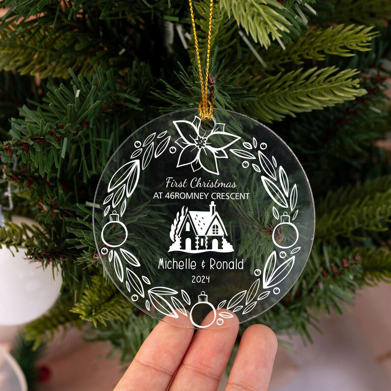 First Christmas in Our New Home, Personalized First Home Bauble, Couple