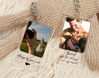 Cadeau pour la fête des pères,Cadeaux photo pour la fête des pères,Porte-clés photo personnalisé,Porte-clés à message personnalisé,N'importe quel porte-clé avec photo et texte,Accessoire pour anniversaire