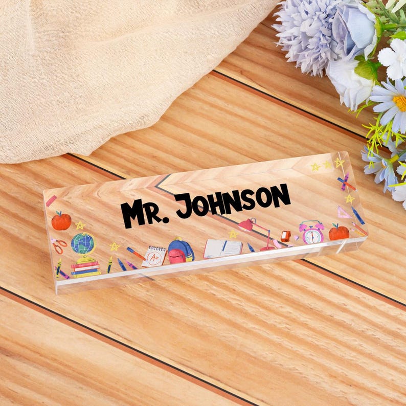 Personalized Teachers Gift, Desk Name Plate Teacher,teacher Desk Plaque
