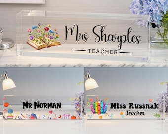 Personalized Teachers Gift,Desk Name Plate Teacher,Teachers Desk Plaque,Appreciate Gifts Teacher,Back to School Gift,Name Plate for Teachers