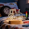 Kids Night Light with Name, Tractor Night Light, Dinosaur Night Light, Baby Bedroom Decor, 1st Birthday Gifts, Gift for Son Baptism Gifts